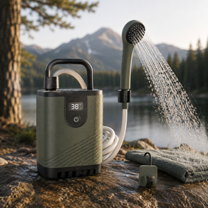 Tragbare Campingdusche 12V mit Heizfunktion