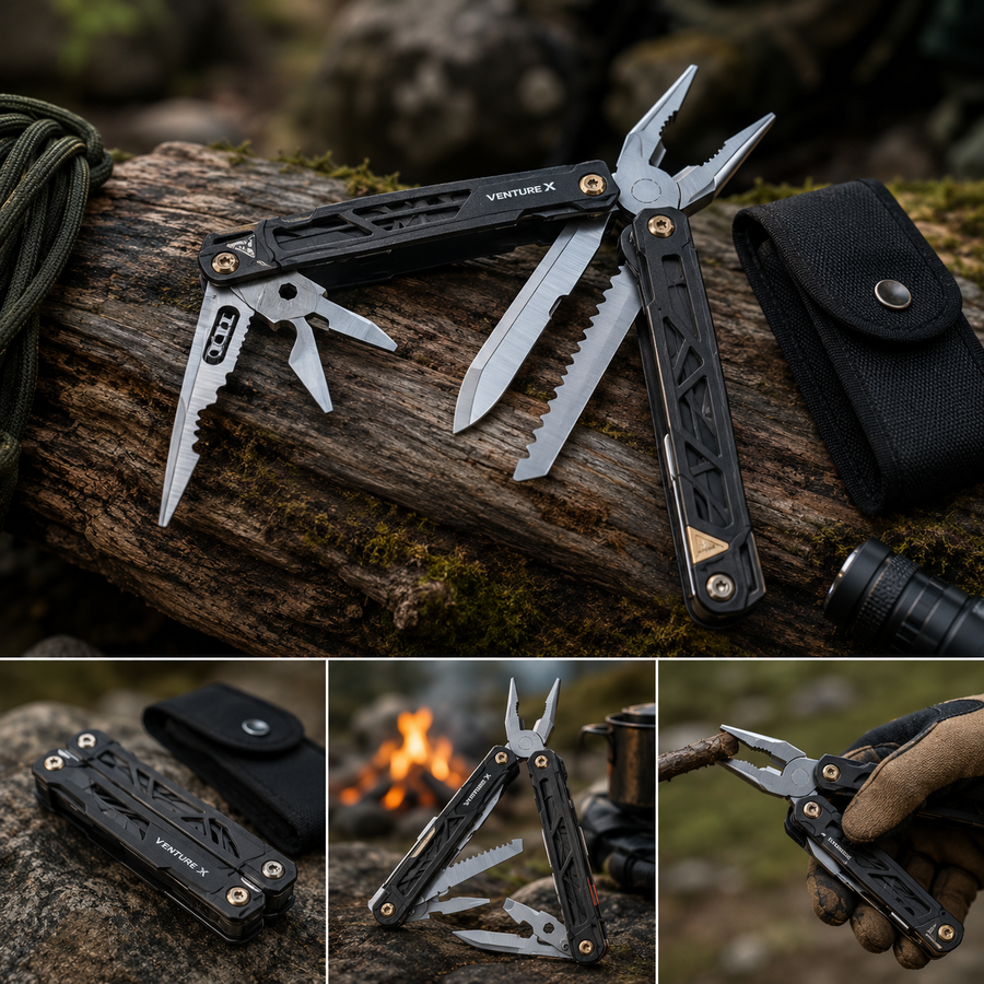 Survival-Multitool 14-in-1 aus Edelstahl